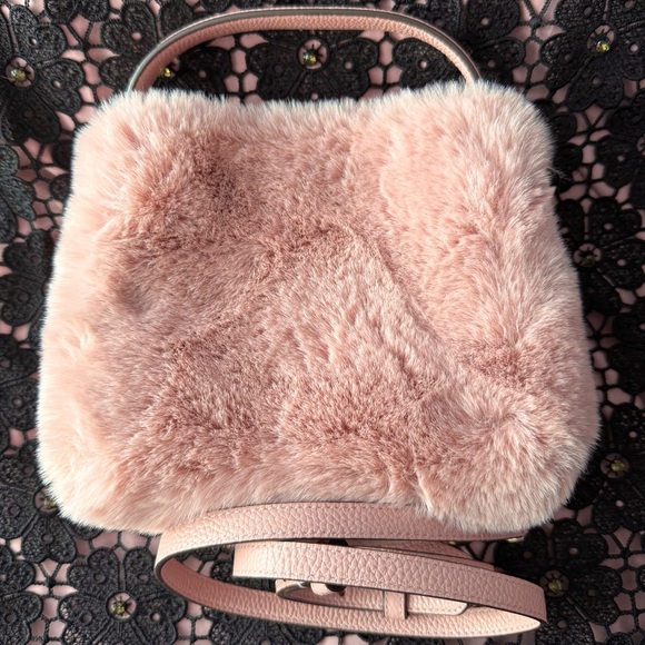 Kate Spade Knott Faux Fur Mini Crossbody Tote Bag - Picture 1 of 8
